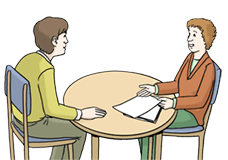 Illustration Beratungsszene